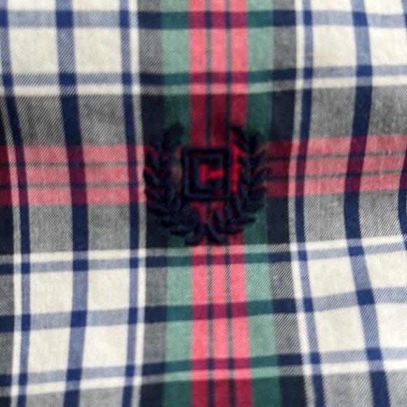 Boys 2T Dress Outfit Champs Plaid Button Up Shirt and Austin Navy Khaki Pants - Picture 5 of 9